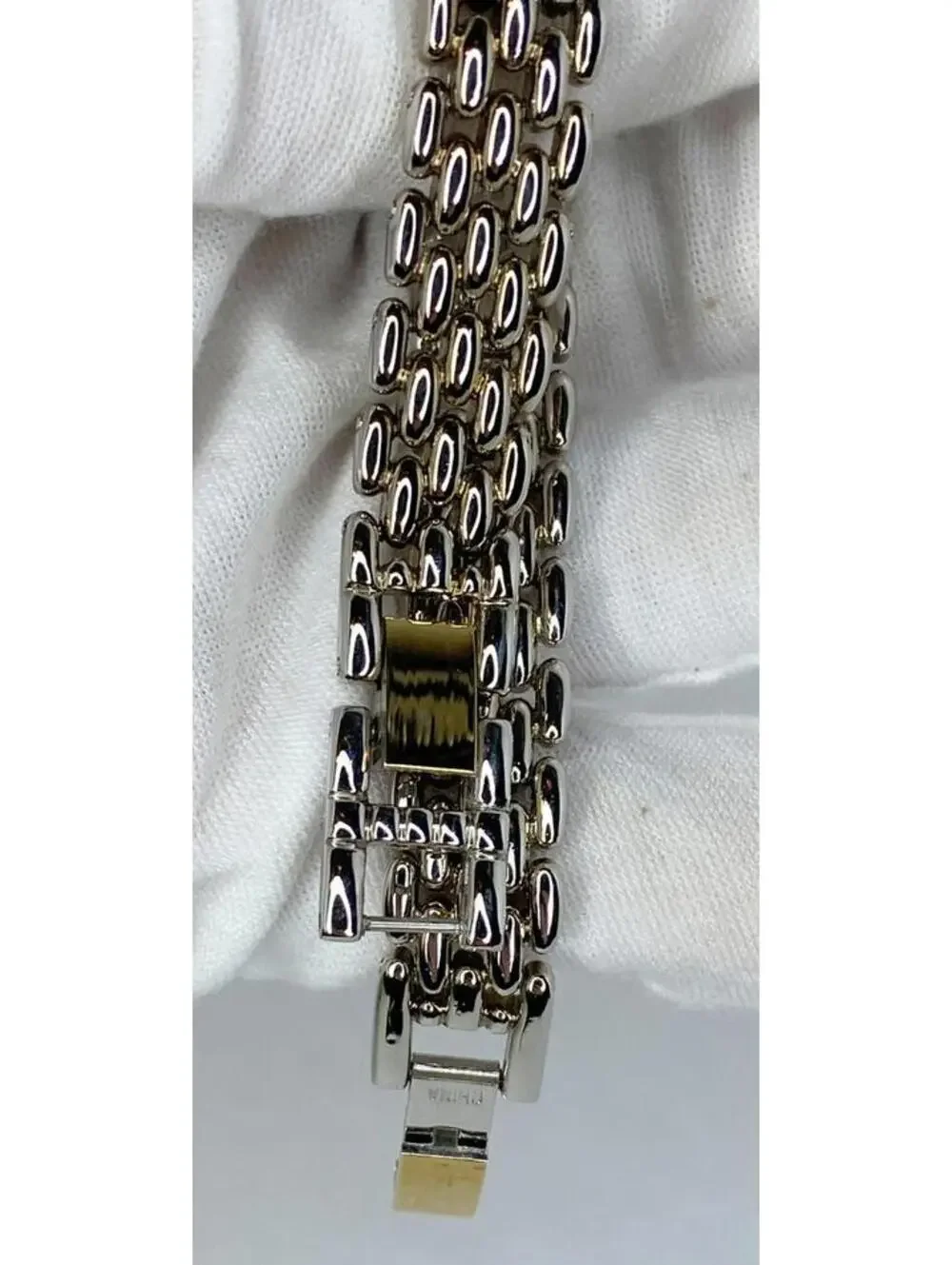 Diamante Women's Silvertone Diamond Quartz Watch Metal Link Bracelet Band